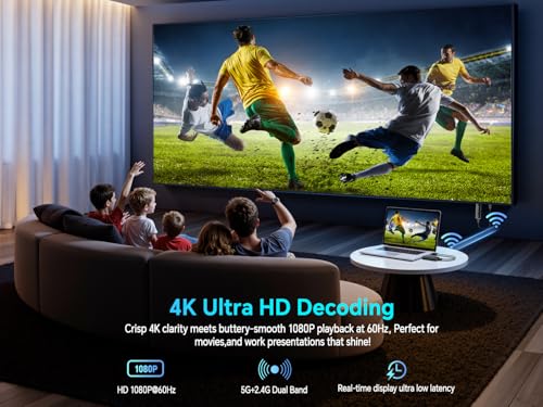 Futureagle HDMI Wireless Display Adapter S8 4K Upscaling 60Hz USB-C Grey