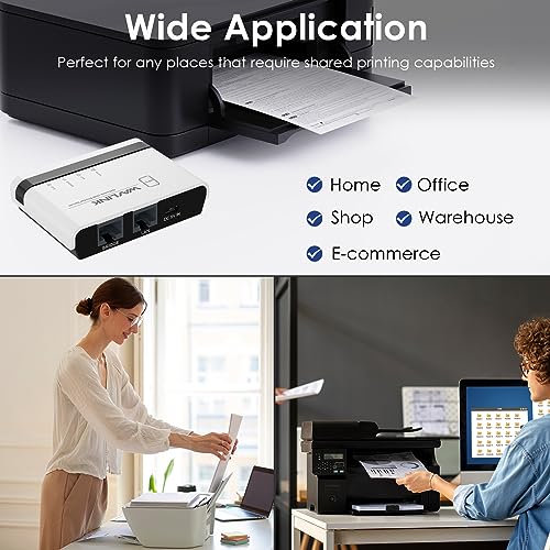 WAVLINK Wireless Print Server 2025 USB WiFi Print Server Wired/Wireless/Standalone Modes