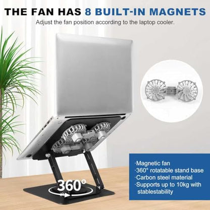 GcwJovialite 10-17.3 Inch WCY-LP-005 Active Cooling Laptop Stand with Dual Fans