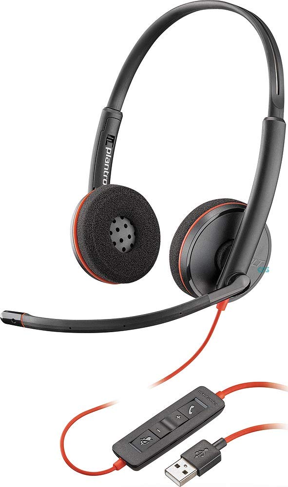 POLY 209745-101 Blackwire C3220 Headset USB-A Over-Ear Binaural
