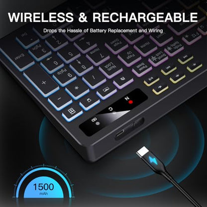 Soueto Keyboard Wireless WK713 USB-A Tactile QWERTY Black Plastic 116 Keys