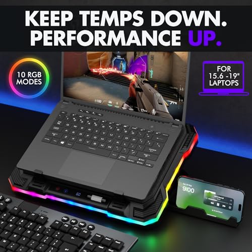 Tilted Nation 15.6" to 19" TNVENTUS Air Laptop Cooling Pad