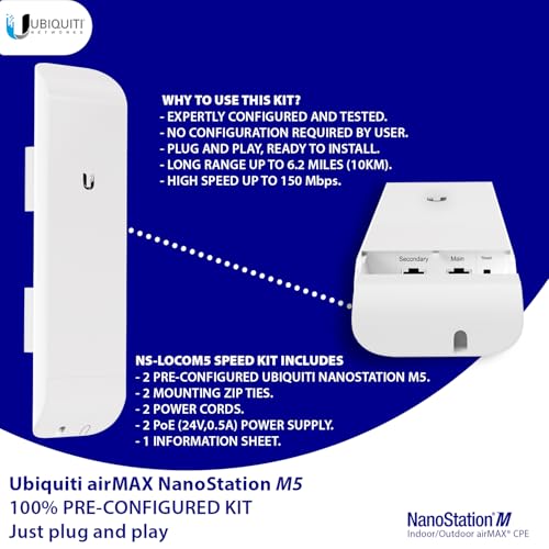 Epsilont NSM5-WIRELESS BRIDGE 5 GHz 150 Mbps Wireless Access Point