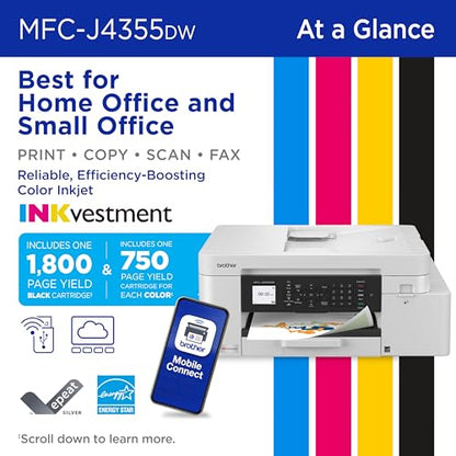 Brother MFC-J4355DW Inkjet Multifunction Printer Color Output 1200 x 4800 dpi