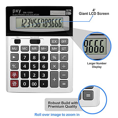 PXY 4.3 Inch 1200V LCD Standard Function Calculator