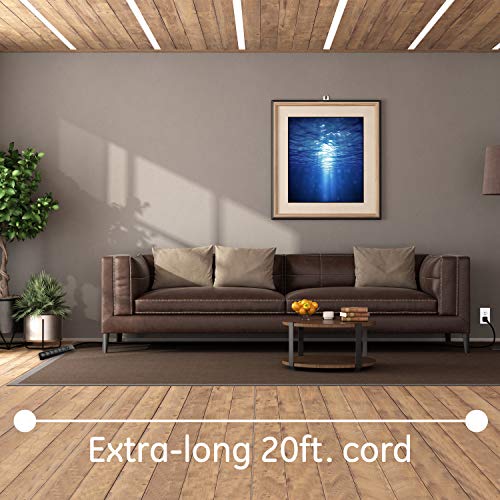 GE 6-Outlet Surge Protector with 20 Ft Extension Cord, 125 Volts, 800 Joules Protection, Model 50769