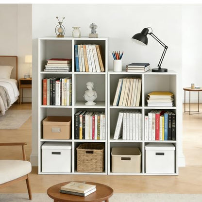SageNest 8-Cube Storage Organizer Shelf SG-VK-SJ-8WT Freestanding White
