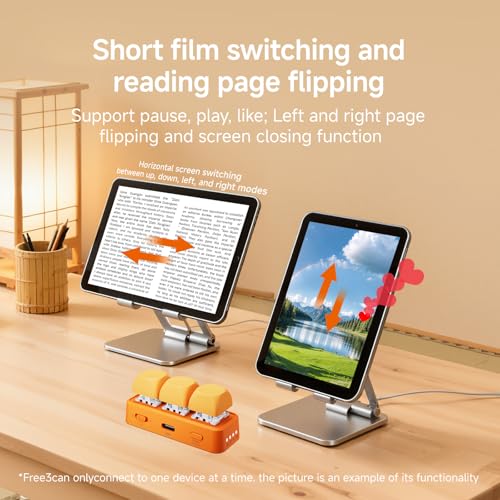 HANLINYUE 2.91" L x 1.05" W x 1.18" H Free3 Bluetooth Keypad Flipper Classic Mechanical Keyboard