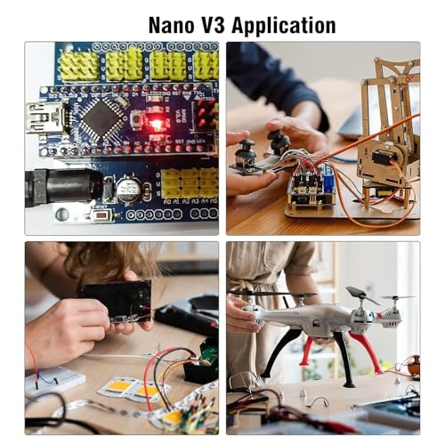 AYWHP 3PCS Nano V3.0 Board 32KB Storage 16MHz Speed USB Connectivity Compatible Windows Mac Linux