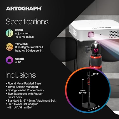 Artograph Lightweight Portable Digital Projector 1280 x 720 LED
