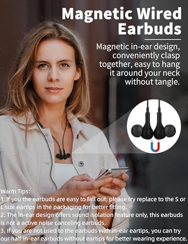 AFGHOA ME541 USB C In-Ear Earbuds with Microphone and Volume Control
