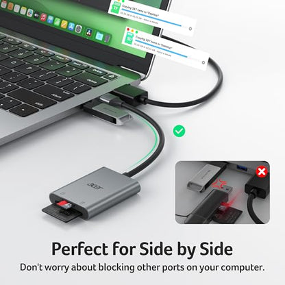 Acer Dual Slot SD Card Reader ODK550 USB 3.0 Type A Adapter for SD/MicroSD Cards