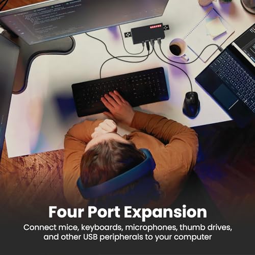 Gearmo 4-Port USB 3.0 Hub with ESD Protection and Industrial Enclosure