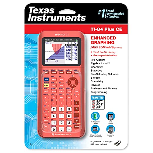 Texas Instruments 3.2 Inch TI-84 Plus CE 140 DPI LCD Graphing Calculator