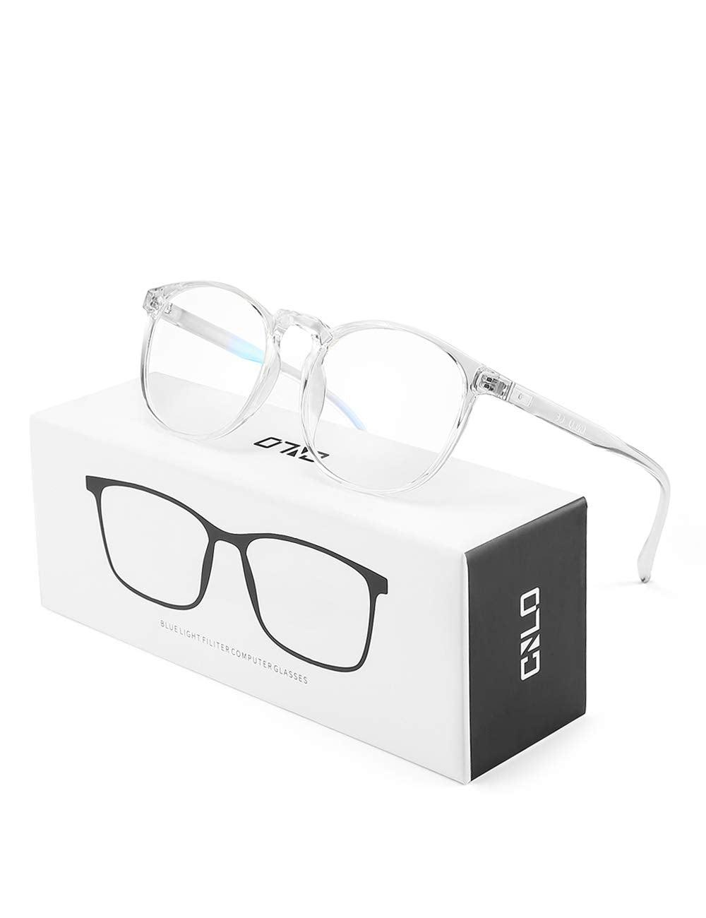 CNLO 1 Count 6126C3 Lightweight Full Rim Blue Light Blocking Glasses