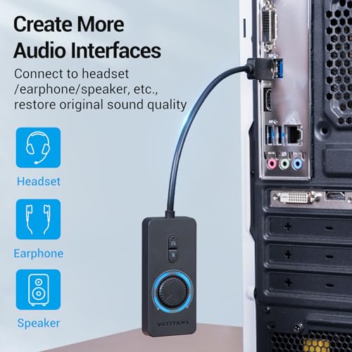 VENTION USB Sound Card 5059821084558 Stereo 48kHz 2.0 External Audio Adapter