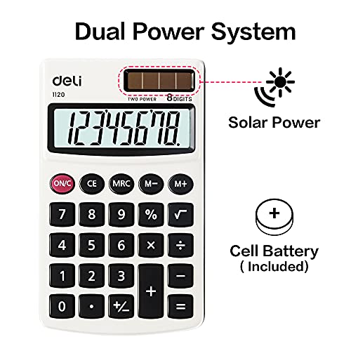 Deli 4.7" E1120 Standard Function LCD Office Calculator