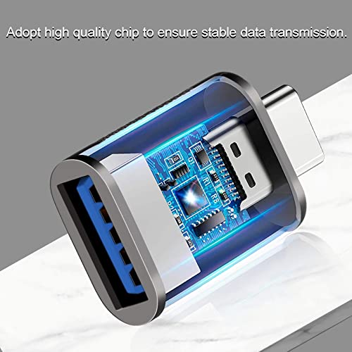 Henrety USB C to USB Adapter 1 Port 1 Amps Black Grey Silver