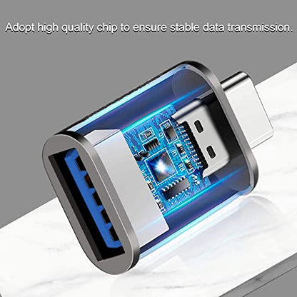 Henrety USB C to USB Adapter 1 Port 1 Amps Black Grey Silver
