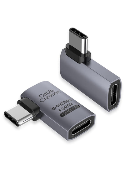 CableCreation 2 Pack CC1294-2 USB Type C Male to Female Adapter 240 Watts 40Gbps