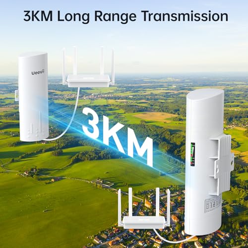 UeeVii CPE450 Wireless Bridge+WR3000K WiFi Router Outdoor Network Kit 3000Mbps 5GHz Dual-Band Ethernet