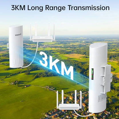 UeeVii CPE450 Wireless Bridge+WR3000K WiFi Router Outdoor Network Kit 3000Mbps 5GHz Dual-Band Ethernet