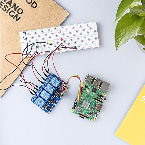 SunFounder 4-Channel Relay Module 5V DC PCB Mounting