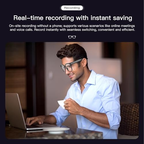 EGIKUYE Smart Glasses M02S-1 1-Inch Touchscreen Bluetooth Compatible Wearable Computer