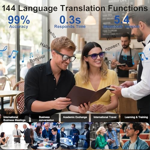 AMZISH 8MP Camera Sunglasses Bluetooth Connectivity Water Resistant Smart Glasses