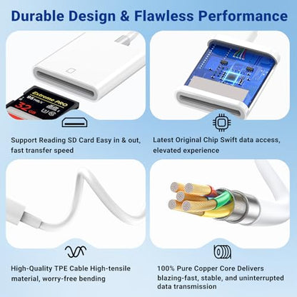 Htrenc miniSD USB Type C Card Reader Compact Compatible with Mac OS, Windows, Chrome OS