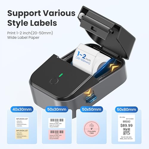 ETIKEZ 2 Inch PM260 203 x 203 dpi Thermal Label Maker - Print Only - Single Tray