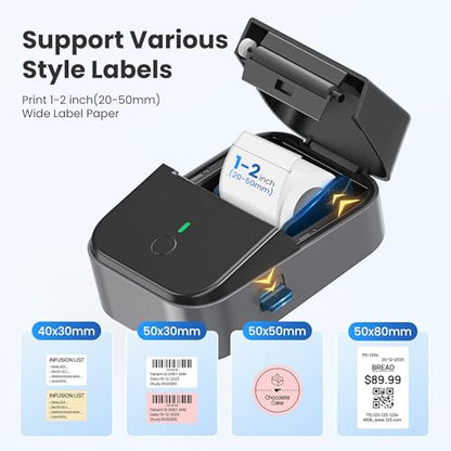 ETIKEZ 2 Inch PM260 203 x 203 dpi Thermal Label Maker - Print Only - Single Tray