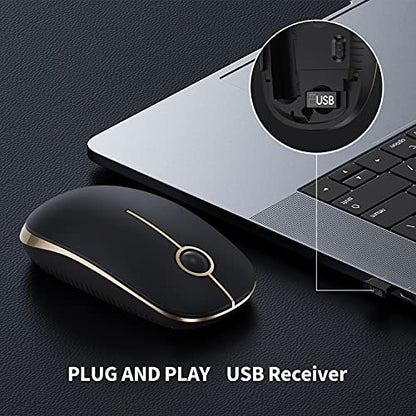 VssoPlor 2.4G Wireless Mouse Model S001 Optical Connectivity USB Ergonomic Design