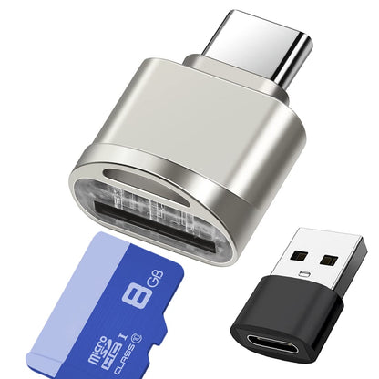 Mepsies 0.63" x 0.39" USB Type C microSD Card Reader, Supports microSD/microSDHC/microSDXC, 480 Mbps, Light Gold