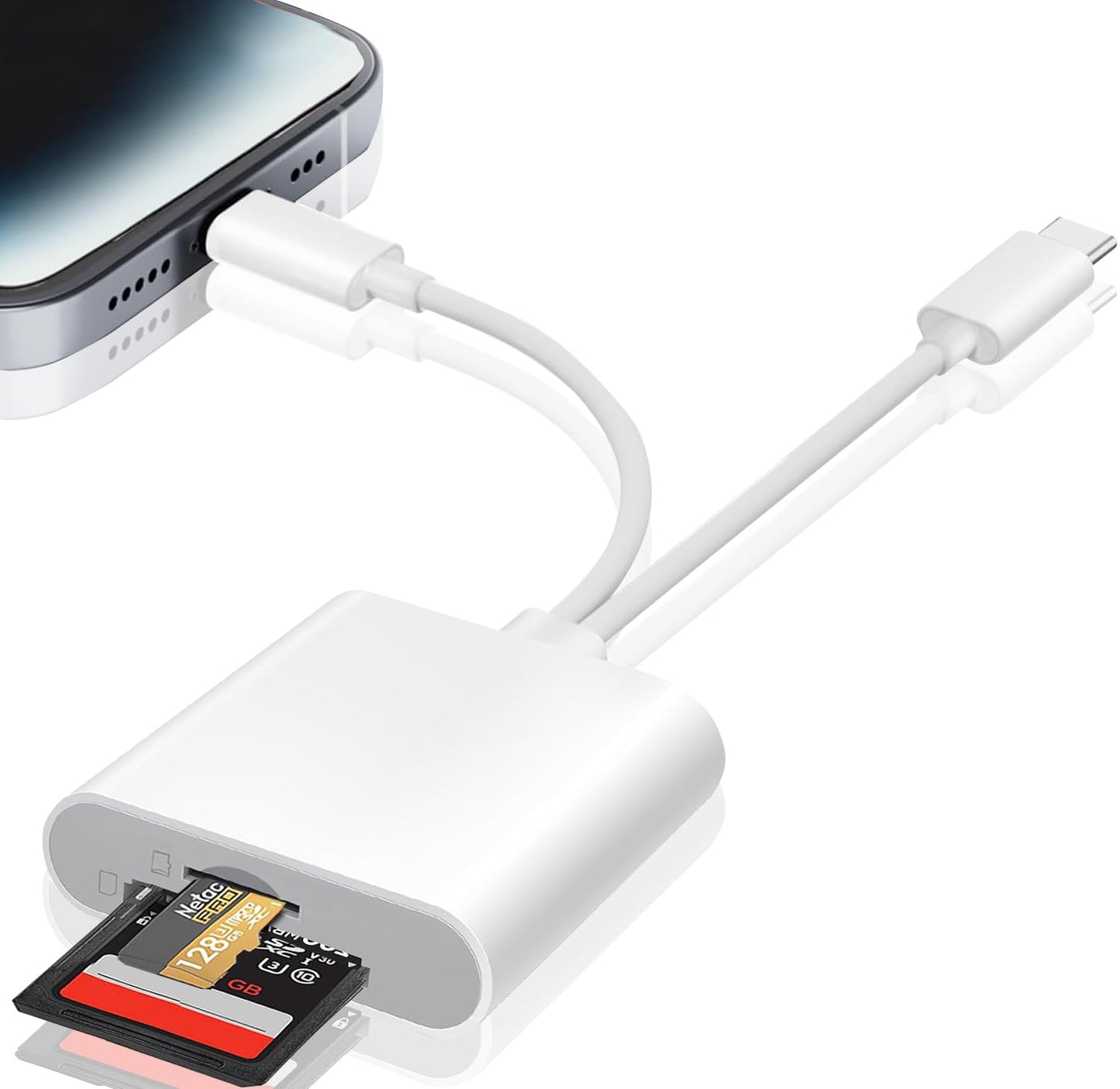 Luonanava SD Card Reader US-SD-010 for iPhone iPad and USB C Devices