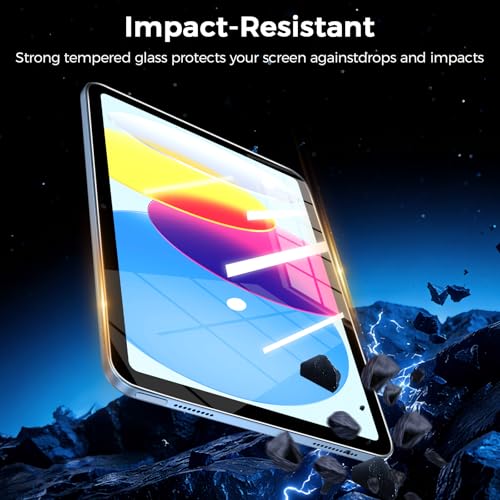 JSUSOU 10.9 Inches Compatible iPad 10th Generation Tempered Glass Screen Protector - 9H Hardness