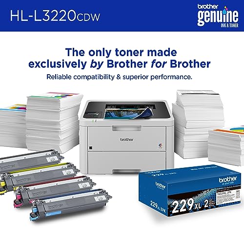 Brother HL-L3220CDW Laser Printer, Color, 2400 x 600 dpi, Auto-Duplex, Network-Ready, 19 ppm