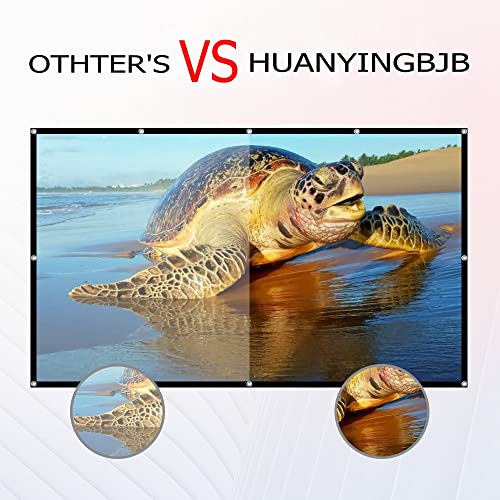 HUANYINGBJB 120 inches Manual Matte Projection Screen, Wall Mount, Polyester