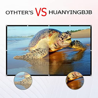 HUANYINGBJB 120 inches Manual Matte Projection Screen, Wall Mount, Polyester