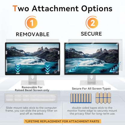 Mamol 24 Inch Computer Privacy Screen for 16:9 Aspect Ratio Anti-Glare Filter