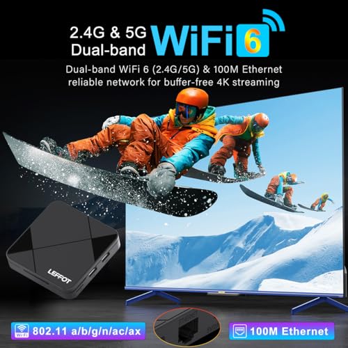 LEFFOT 16GB RK3518 4K Ultra HD Streaming Device HDMI