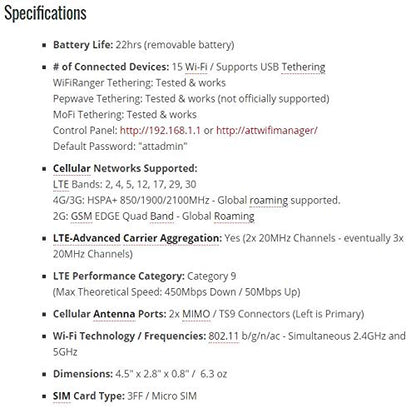 NETGEAR Unite Explore AC815S | Mobile WiFi Hotspot Cat.9 4G LTE | Up to 450Mbps Download Speed | Connect Up to 15 Devices | 18 Hours of Use Per Charge