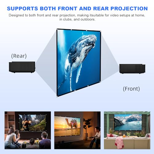 DUYIKJ 84 Inch 16:9 Projection Screen Manual Polyester Mat