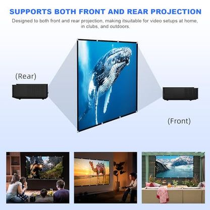 DUYIKJ 84 Inch 16:9 Projection Screen Manual Polyester Mat