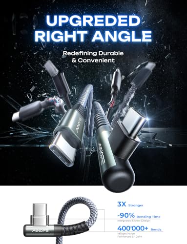 AINOPE 2Pack USB Type C Cable 6.6 Feet AP543-2M 60W