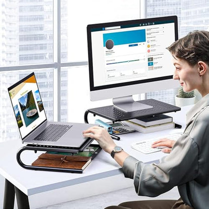 HUANUO 14.57 x 9.25 x 3.94 inches HNLL2-CA Black Monitor Stand