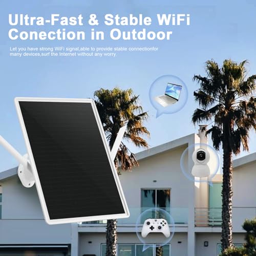 OuOudoit Solar 4G Router 150Mbps LTE 802.11n Dual-Band Wi-Fi 50m Range