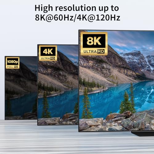 MLEEDA USB C Switch 2-way, 8K@60Hz, 4K@120Hz, Plug In