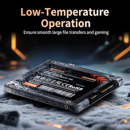 Ediloca 128GB ES106 Internal SSD 2.5" SATA III 6Gb/s 550 MB/s Read Speed 400 MB/s Write Speed 3D TLC NAND Solid State Drive
