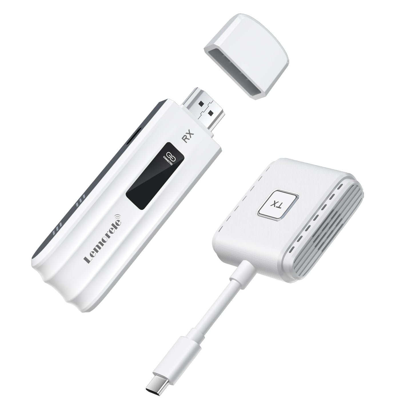 Lemorele Portable Wireless USB-C Transmitter and HDMI Receiver Kit 1080P 60Hz